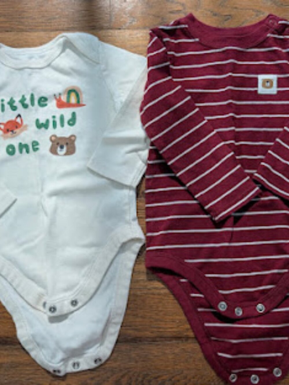 Set of 2 Long Sleeve Onesies for Boys 12m